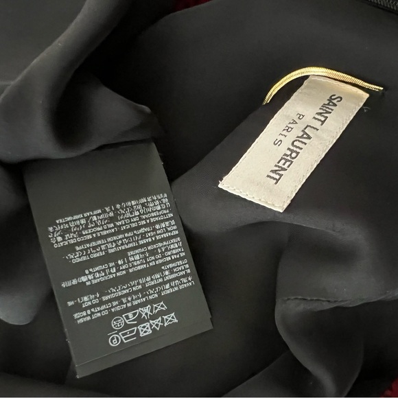 Yves Saint Laurent Silk Mini Dress Long Sleeve Polka Dot Keyhole Bodycon F36 YSL - Picture 13 of 16